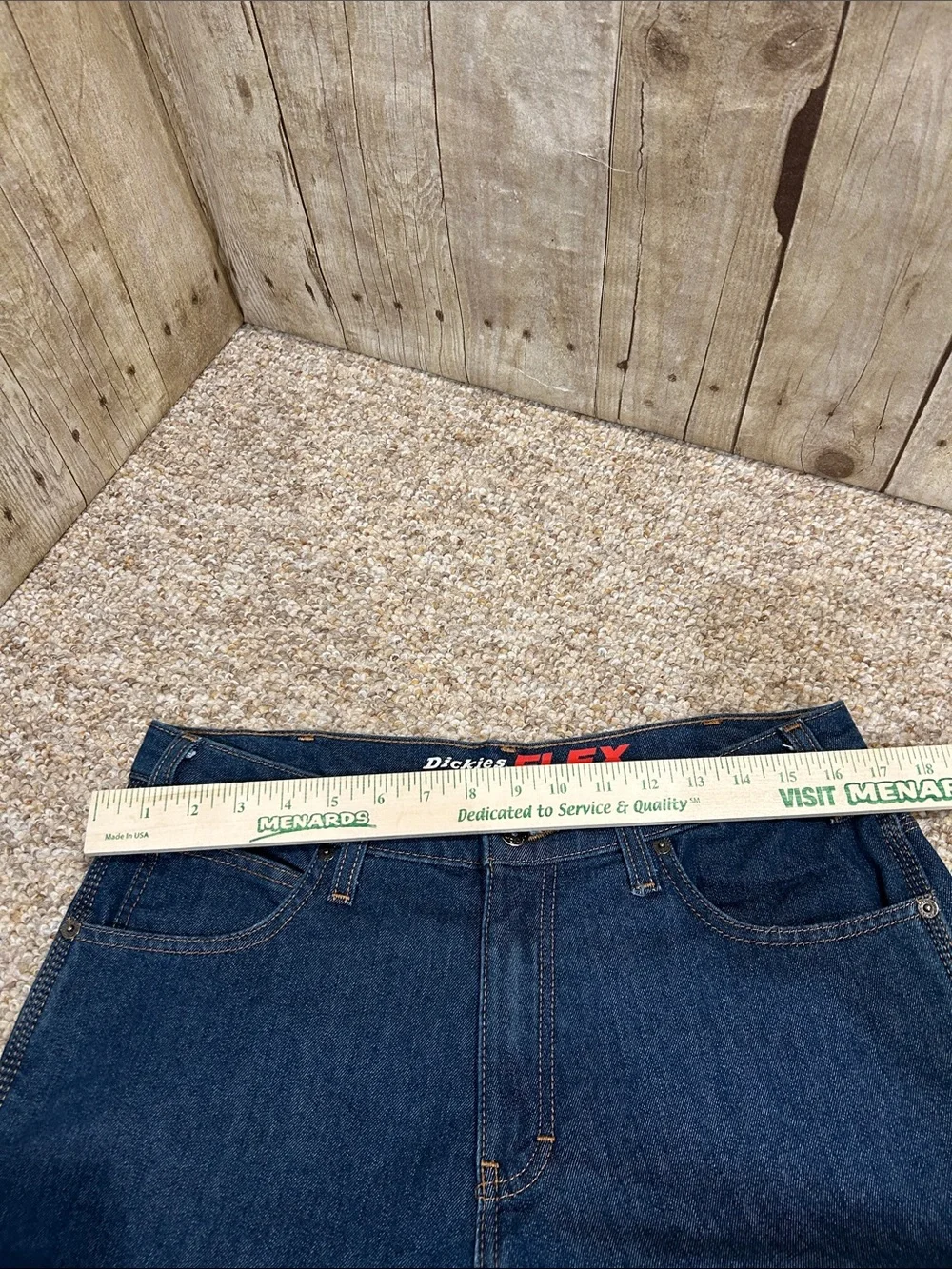 Dickies Flex Men’s 32x32 Dark Blue Carpenter Jeans Relaxed Straight